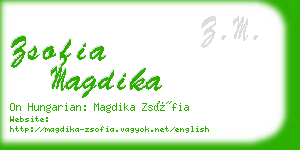 zsofia magdika business card